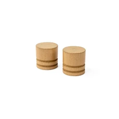Conjunto de 2 terminais verniz natural d28cm