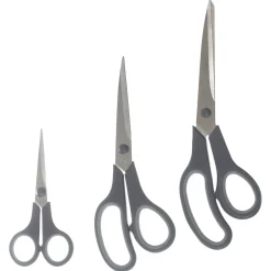 Conjunto de 3 tesouras multiusos cinza