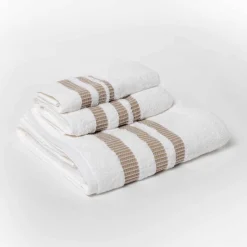Conjunto de 3 toalhas de banho CHLOÉ branco