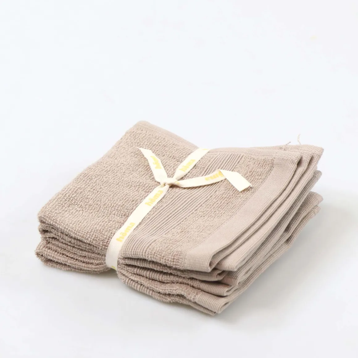 Conjunto de 4 toalhas de mão FLOW bege
