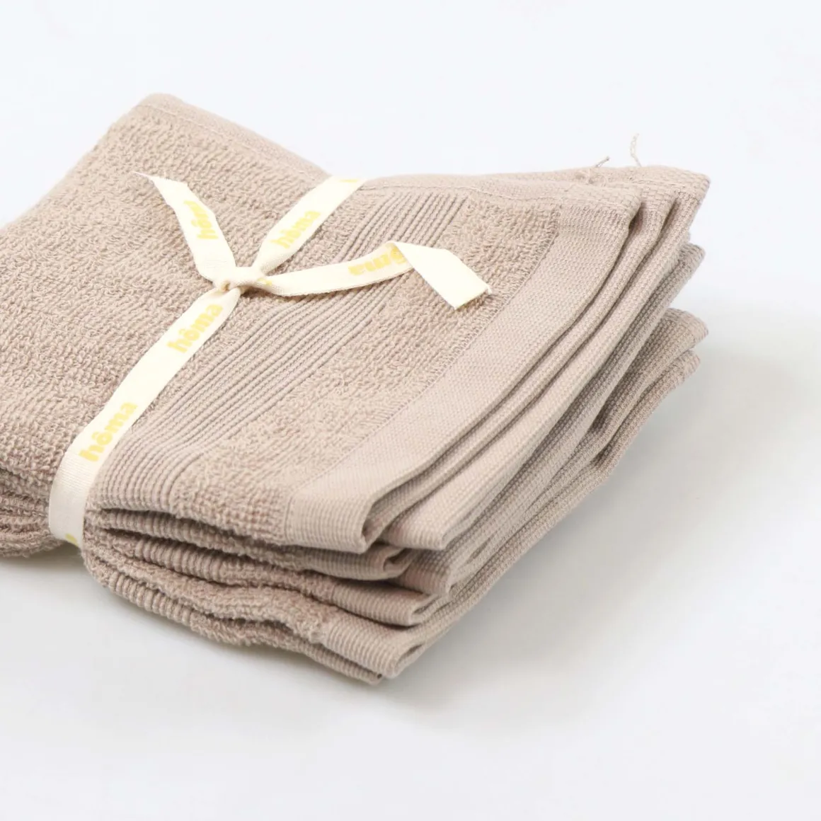 Conjunto de 4 toalhas de mão FLOW bege