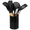 Conjunto de 8 utensílios de servir com suporte