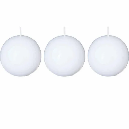 Conjunto de 3 velas bola barncas