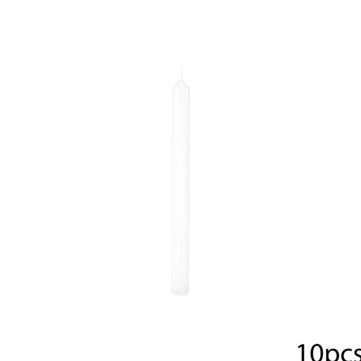 Conjunto de 10 velas brancas 25cm