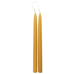 Conjunto de 2 velas de candelabro mostarda HUGO