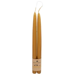 Conjunto de 2 velas de candelabro mostarda HUGO