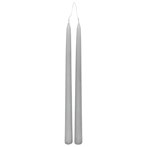 Conjunto de 2 velas de candelabro cinza claro HUGO