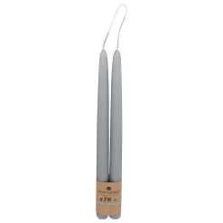 Conjunto de 2 velas de candelabro cinza claro HUGO