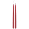 Conjunto de 2 velas HUGO vermelhas para candelabro 30cm