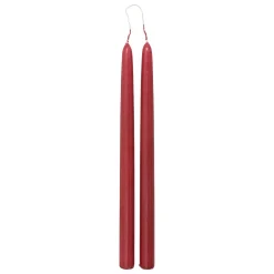 Conjunto de 2 velas HUGO vermelhas para candelabro 30cm