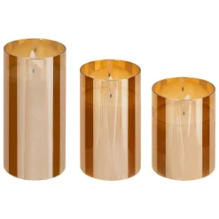 Conjunto de 3 velas led âmbar SENA