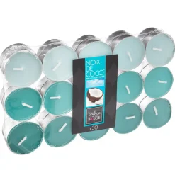 Conjunto de 30 velas perfumadas tealights côco