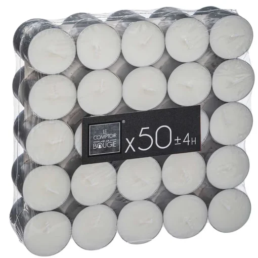 Conjunto de 50 velas tealights