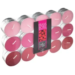 Conjunto de 30 velas tealights framboesa