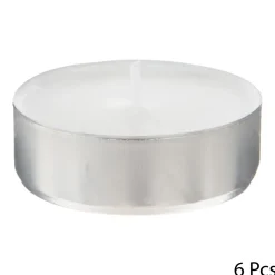 Conjunto de 6 velas tealight MANY brancas