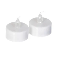 Conjunto de 2 velas tealight led brancas
