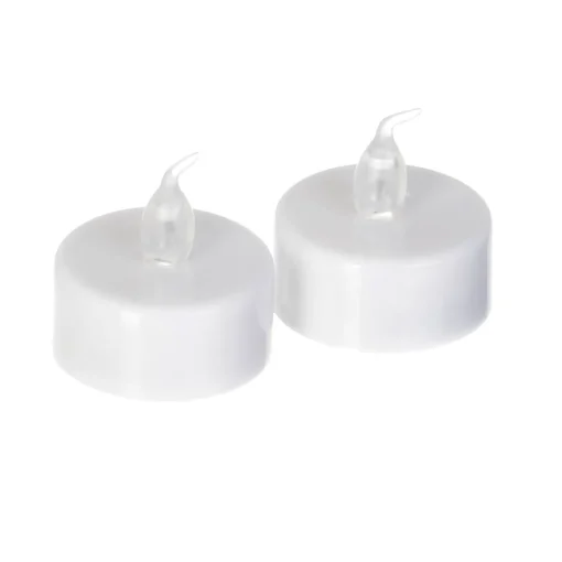 Conjunto de 2 velas tealight led brancas