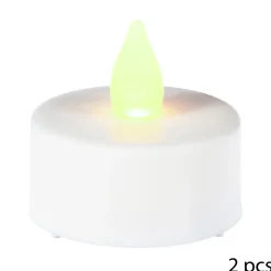 Conjunto de 2 velas tealight led brancas
