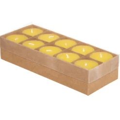 Conjunto de 10 velas votivas citronela