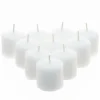 Conjunto de 10 velas votiva brancas