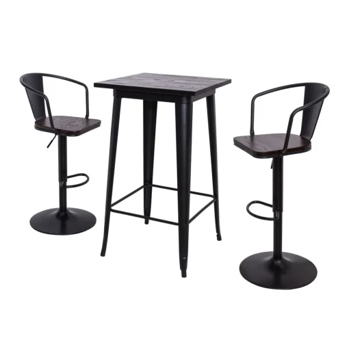 Conjunto de bar ELM mesa e 2 bancos