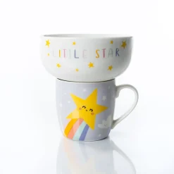Conjunto de caneca e tigela estrela