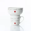 Conjunto de caneca e tigela LOVE