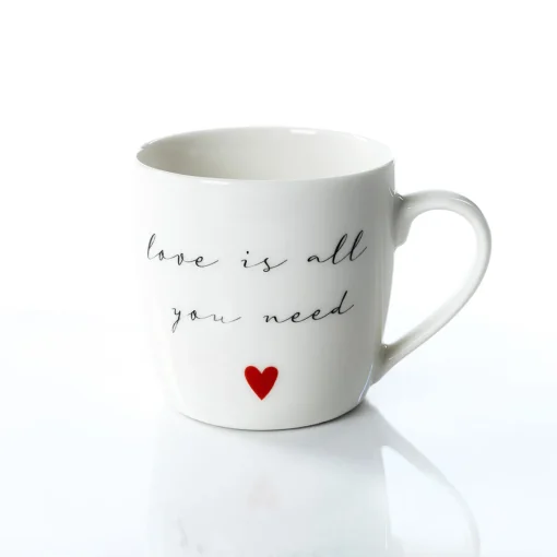 Conjunto de caneca e tigela LOVE