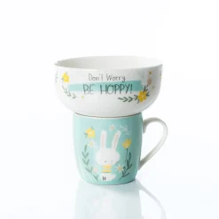Conjunto de caneca e tigela BE HAPPY