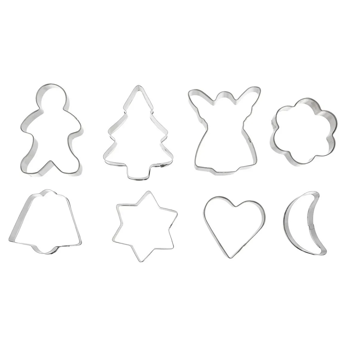 Conjunto de cortadores em metal para bolachas