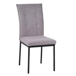 Conjunto de duas cadeiras ARI cinza claro em tecido