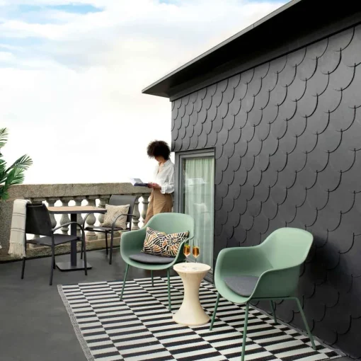 Conjunto de exterior terracota para 2 pessoas