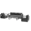 Conjunto de jardim ALLURE cinza graphite 5 lugares
