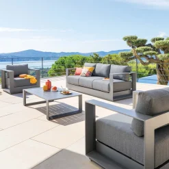 Conjunto de jardim ALLURE cinza graphite 5 lugares