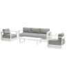 Conjunto de jardim ALLURE branco 5 lugares