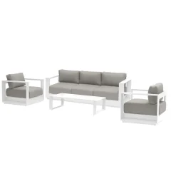 Conjunto de jardim ALLURE branco 5 lugares
