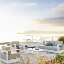 Conjunto de jardim ALLURE branco 5 lugares