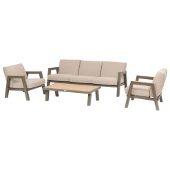 Conjunto de jardim AXIOME praliné bege 5 lugares