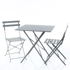 Conjunto de jardim CAMARGUE cinza antracite