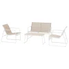 Conjunto de jardim em textilene branco