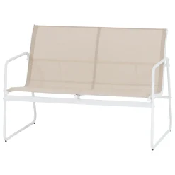 Conjunto de jardim em textilene branco