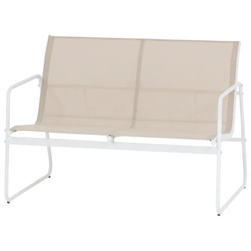 Conjunto de jardim em textilene branco
