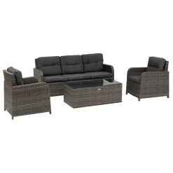 Conjunto de jardim MAYARI TERRE d'ombre em rattan