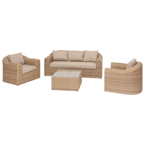 Conjunto de jardim MOORÉA savana em rattan sintético
