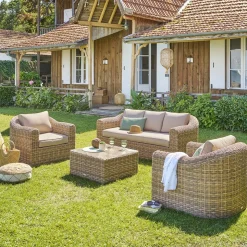 Conjunto de jardim MOORÉA savana em rattan sintético