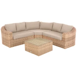 Conjunto de jardim MOORÉA savana em rattan sintético