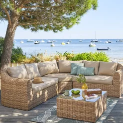 Conjunto de jardim MOORÉA savana em rattan sintético