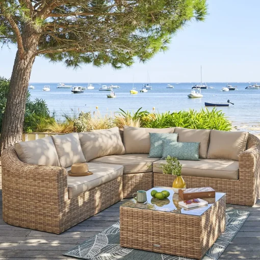 Conjunto de jardim MOORÉA savana em rattan sintético
