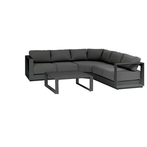 Conjunto de jardim ângulo ALLURE cinza graphite 5 lugares
