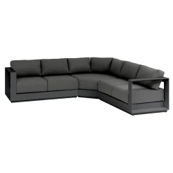 Conjunto de jardim ângulo ALLURE cinza graphite 5 lugares